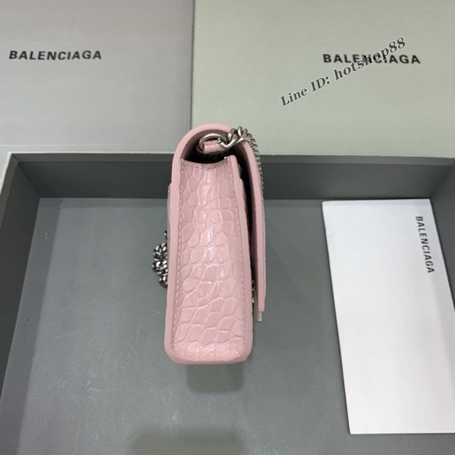 Balenciaga專櫃爆款鱷魚紋迷你女士肩背包 巴黎世家沙漏鏈條斜挎包 fyj1857